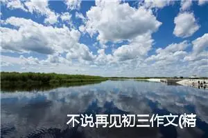 不说再见初三作文(精选5篇)