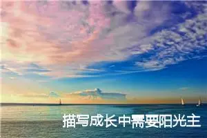 描写成长中需要阳光主题作文(精选5篇)