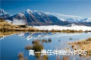 高一责任伴我行作文600字(精选5篇)