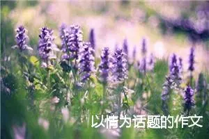 以情为话题的作文