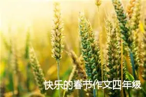 快乐的春节作文四年级