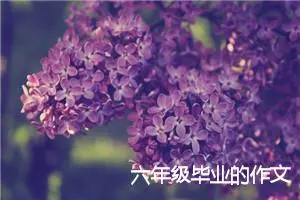 六年级毕业的作文