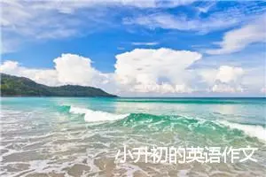 小升初的英语作文