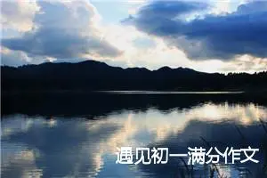 遇见初一满分作文