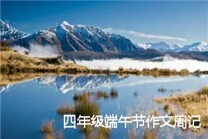 四年级端午节作文周记(精选5篇)