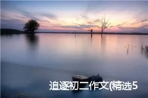 追逐初二作文(精选5篇)
