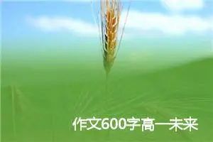 作文600字高一未来的自己(精选5篇)