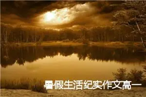 暑假生活纪实作文高一(精选5篇)