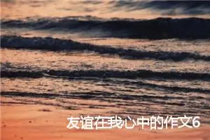 友谊在我心中的作文600字左右(精选5篇)