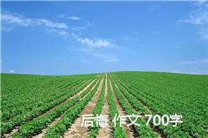 后悔 作文 700字