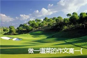 做一道菜的作文高一(精选5篇)