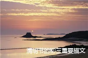 清明节的初三重要描文600字(精选5篇)