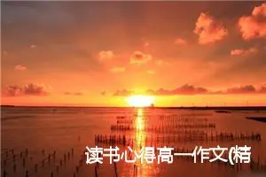 读书心得高一作文(精选15篇)