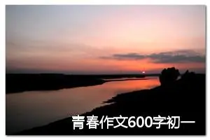青春作文600字初一(精选5篇)