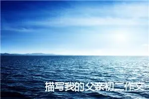 描写我的父亲初二作文600字