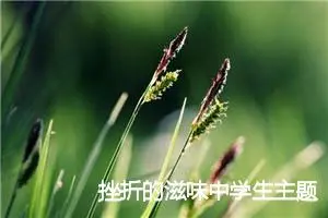 挫折的滋味中学生主题作文(精选5篇)
