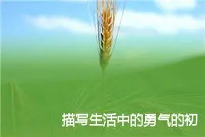 描写生活中的勇气的初中作文(精选5篇)