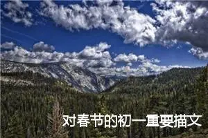 对春节的初一重要描文(精选5篇)