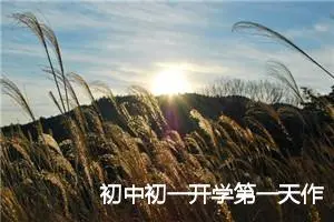 初中初一开学第一天作文(精选6篇)