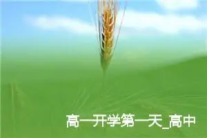 高一开学第一天_高中作文