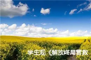 学生观《解放终局营救》有感心得_《解放终局营救》电影观后感