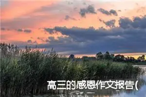 高三的感恩作文报告(精选5篇)