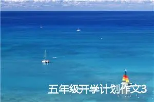 五年级开学计划作文300字