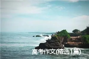 高考作文(精选1篇)