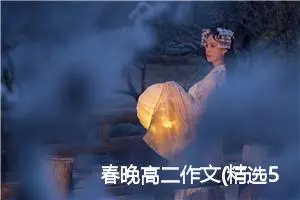 春晚高二作文(精选5篇)