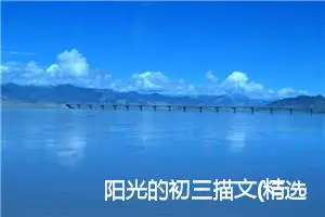 阳光的初三描文(精选5篇)