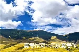 高考作文：广东高考作文赏析(精选3篇)