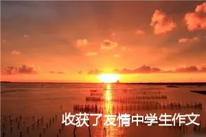 收获了友情中学生作文(精选5篇)