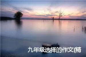 九年级选择的作文(精选5篇)