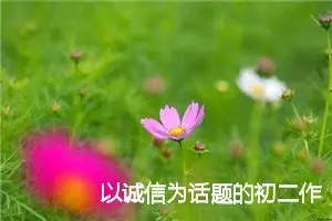 以诚信为话题的初二作文5(精选5篇)