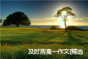 及时雨高一作文(精选5篇)