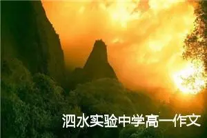 泗水实验中学高一作文(精选5篇)