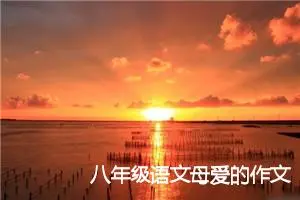 八年级语文母爱的作文(精选5篇)