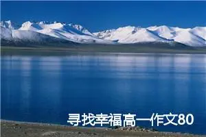 寻找幸福高一作文800字(精选5篇)