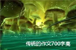 传统的作文700字高中