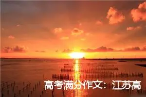 高考满分作文：江苏高考满分作文(精选3篇)
