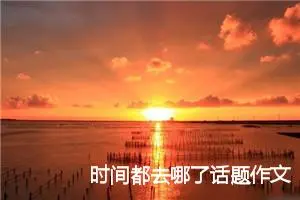 时间都去哪了话题作文八年级初二(精选5篇)