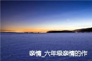 亲情_六年级亲情的作文(精选5篇)