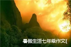 暑假生活七年级作文(精选5篇)