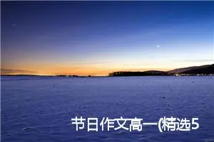 节日作文高一(精选5篇)