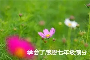 学会了感恩七年级满分作文(精选5篇)