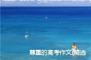 尊重的高考作文(精选3篇)