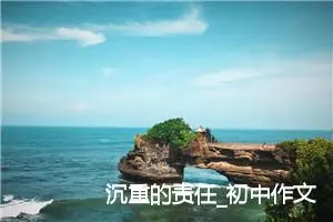 沉重的责任_初中作文600字