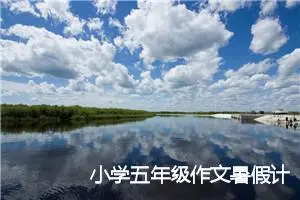 小学五年级作文暑假计划(精选5篇)