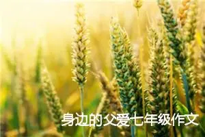身边的父爱七年级作文(精选5篇)