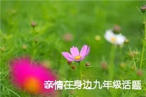亲情在身边九年级话题作文(精选5篇)